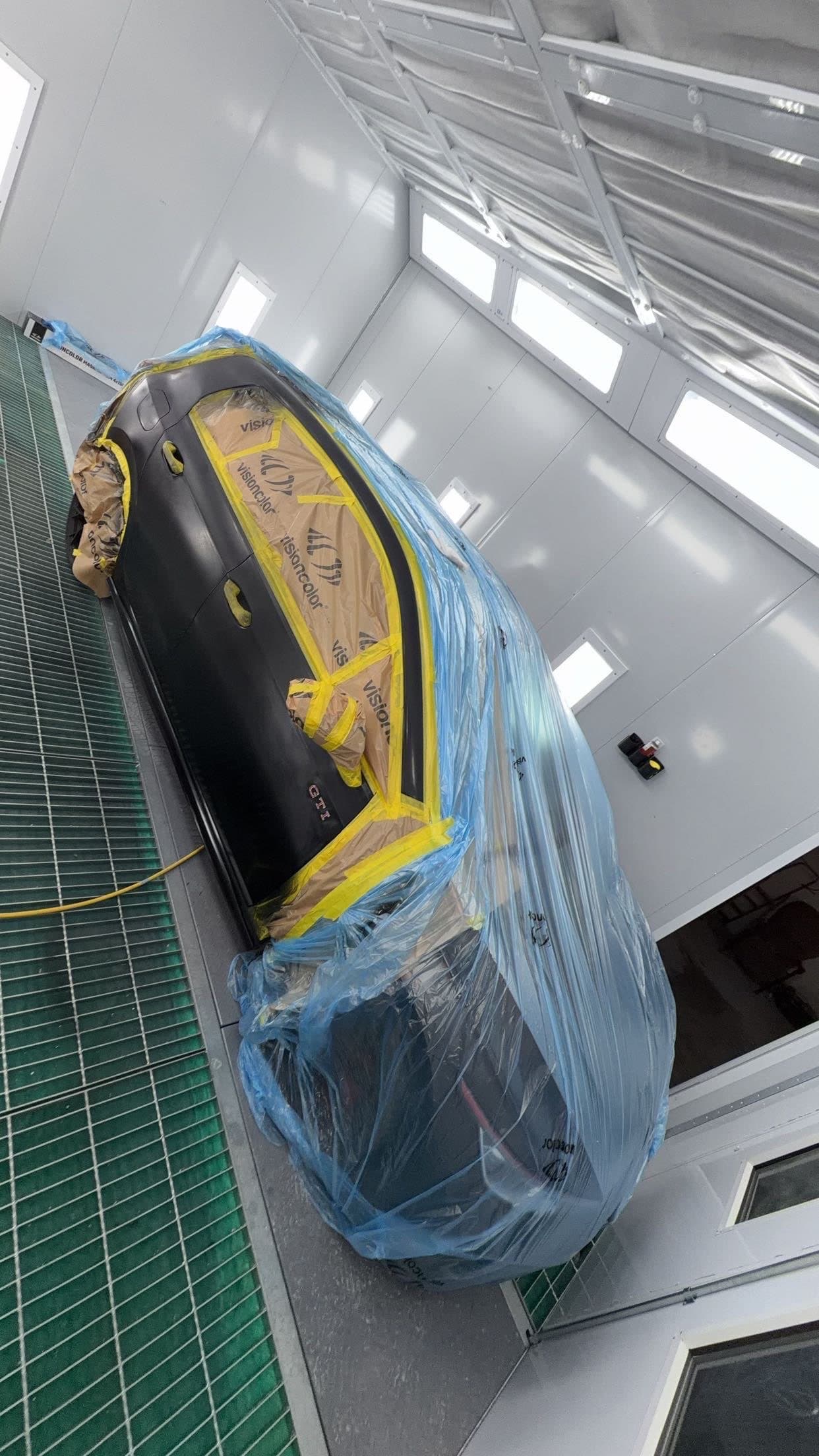 Préparation carrosserie en cabine, intervention AutoNardo